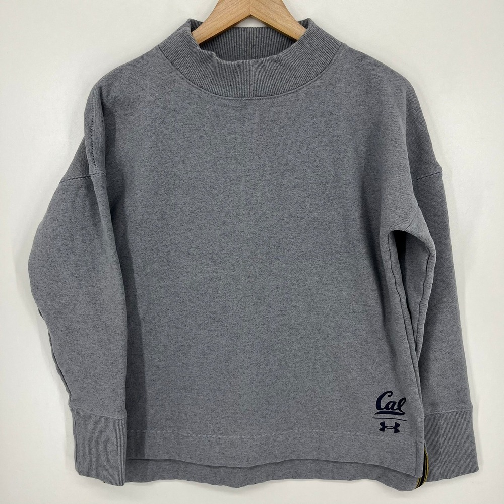 Under Armour Cal California Golden Bears Mock‎ Neck Sweatshirt Gray Womens Small
